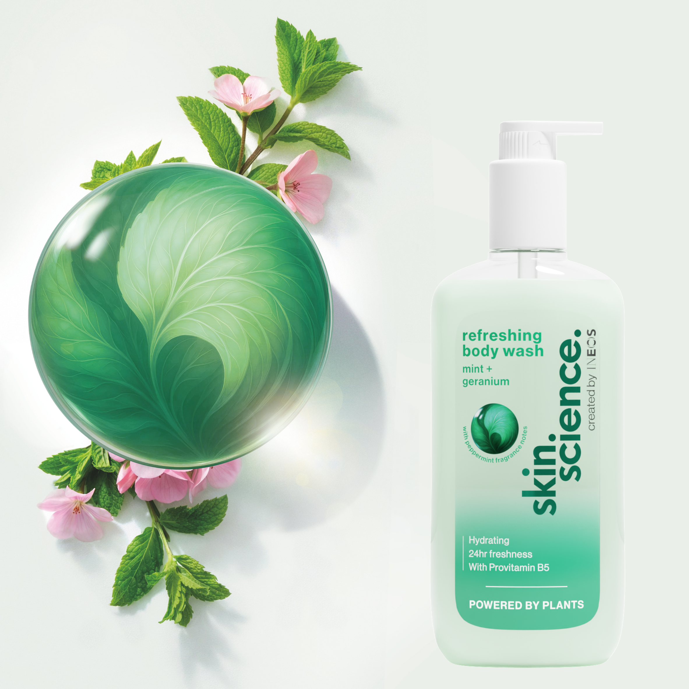 Skin Science Mint + Geranium Body Wash